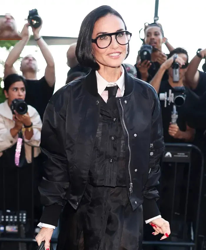 Demi Moore NY Fashion Week Black Jacket