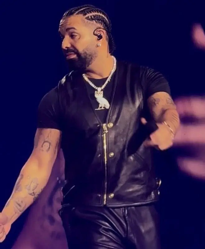 Drake Karol G Concert Leather Vest