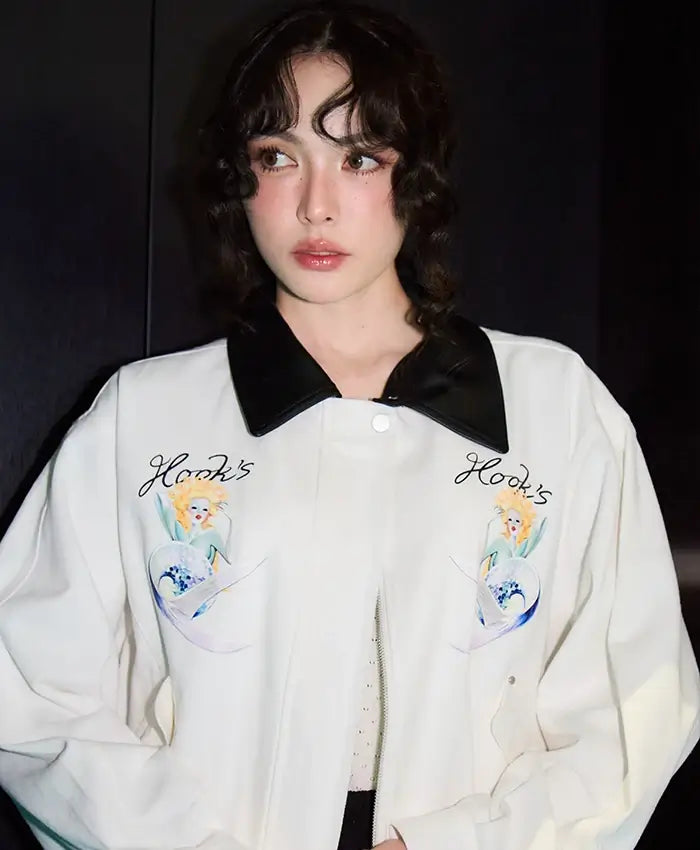 Elle Fashion Week Charlotte Austin White Jacket
