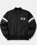 F13 Jason Voorhees Black Satin Bomber Jacket