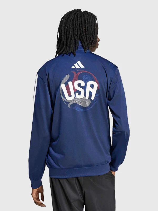 FIFA World Cup 2026 USA Track Navy Blue Zip Jacket