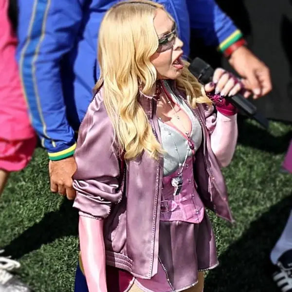 FIFA World Cup Final Halftime Show Madonna Purple Jacket For Men & Women