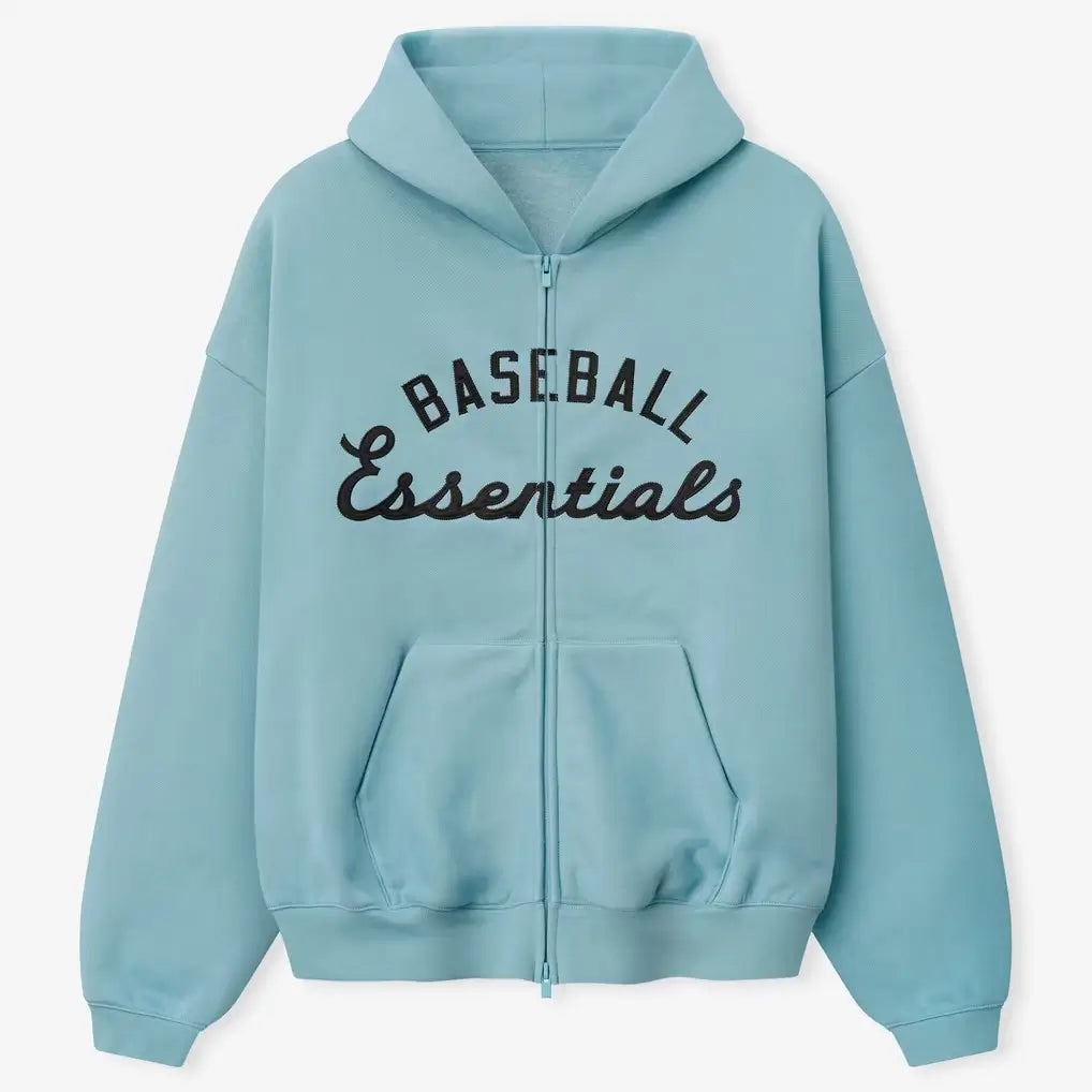 Fear of God Essentials x MLB Full-Zip Sport Blue Hoodie