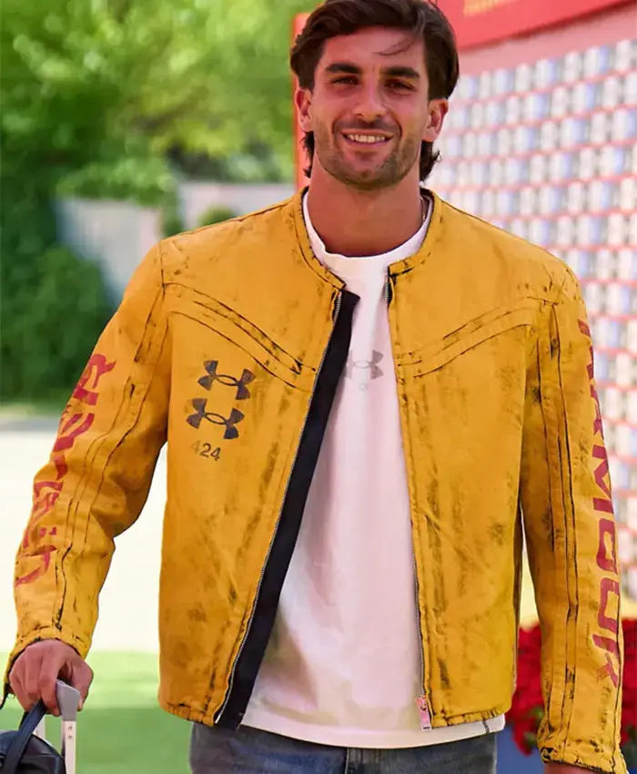 Ferran Torres Under Armour x 424 Yellow Leather Jacket