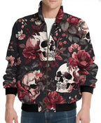 Floral Skull Windbreaker Jacket
