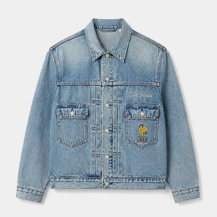   France X Levi’s World Cup Denim Blue Jacket