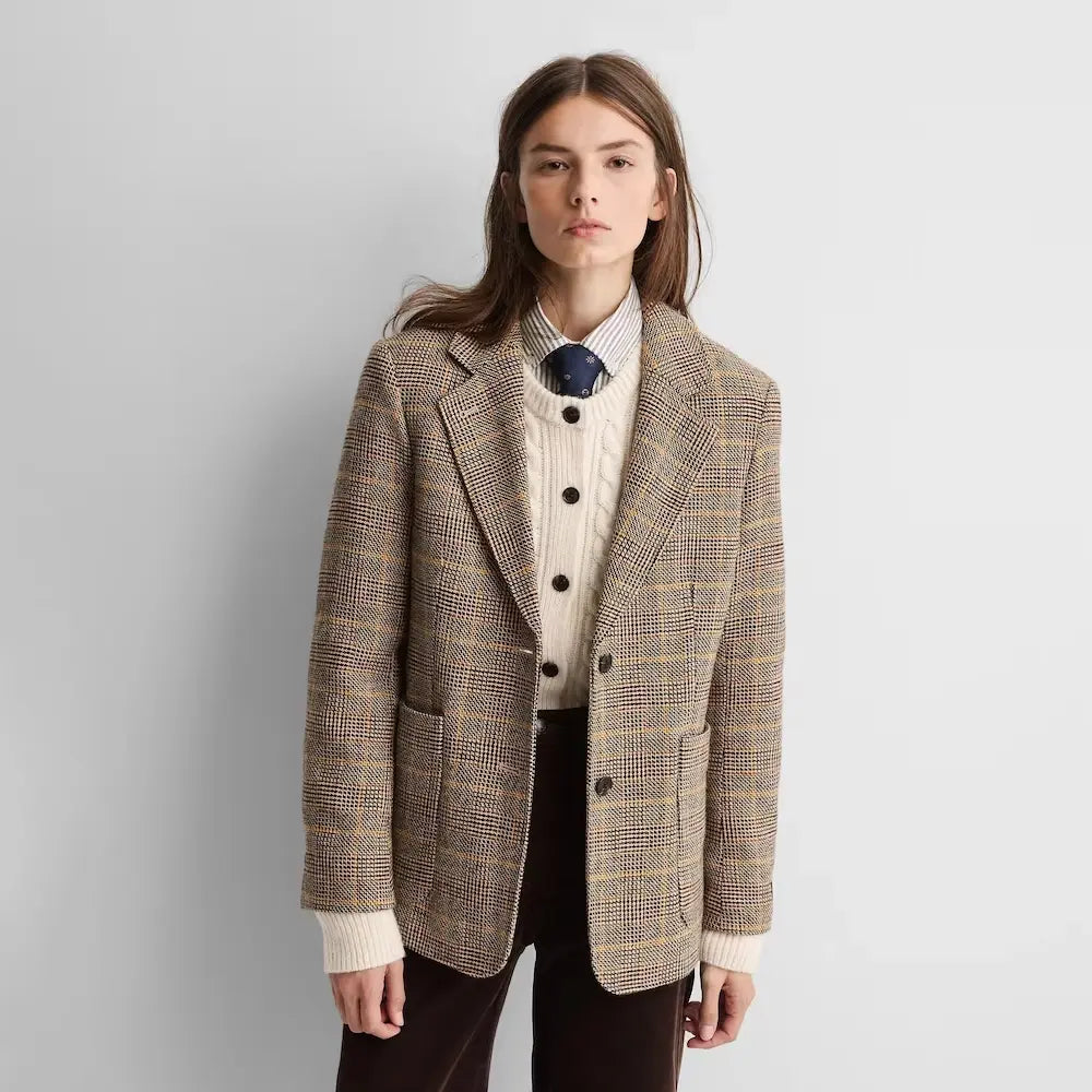 Gap x A.P.C. Brown Wool-Blend Relaxed Blazer