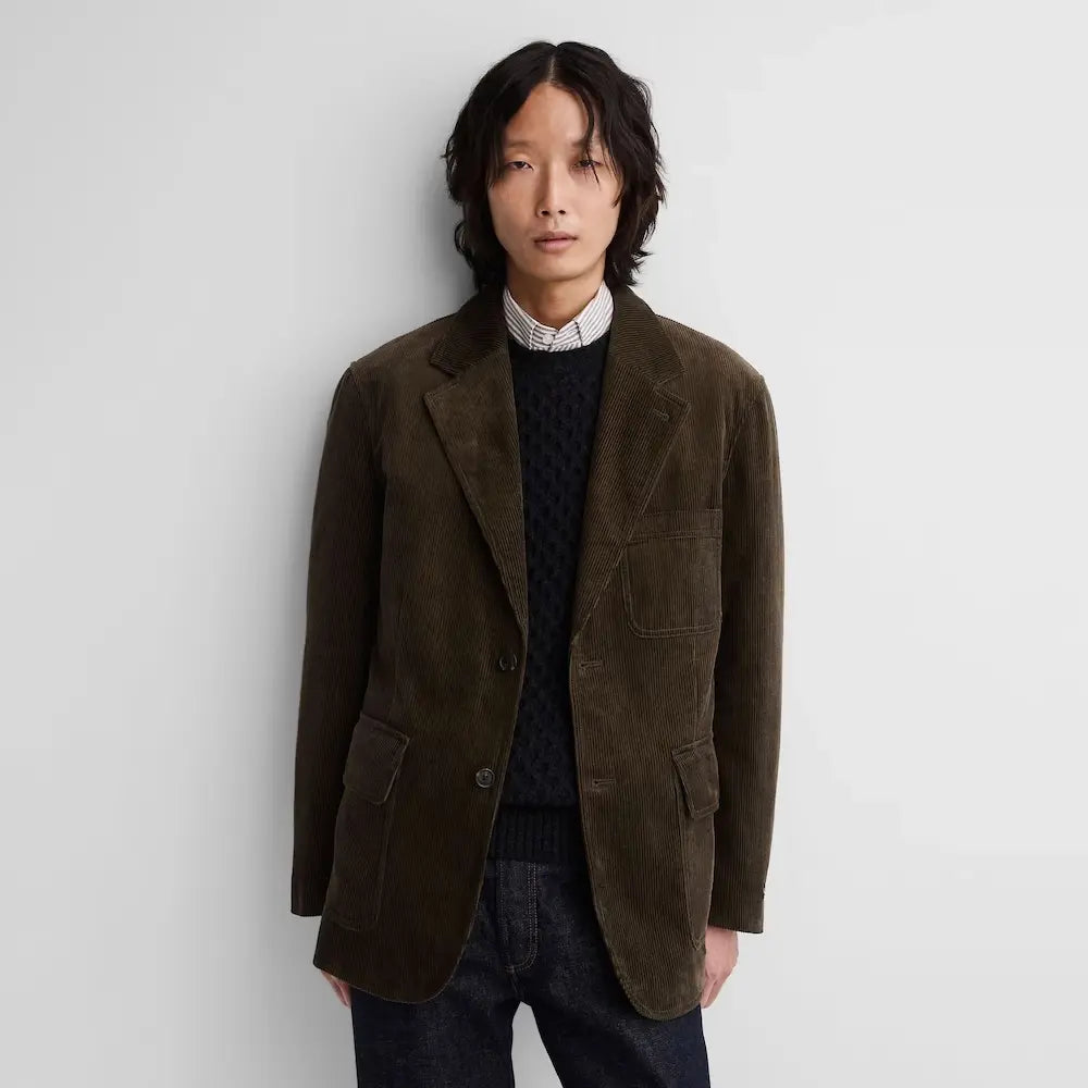 Gap x A.P.C. Green Corduroy Blazer