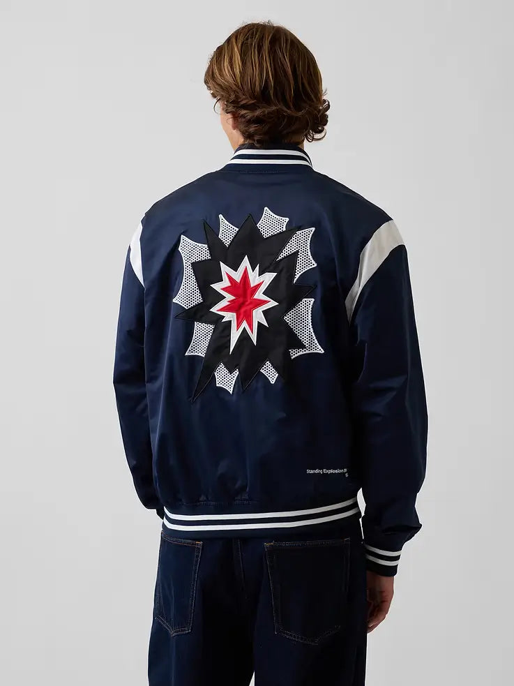 Gap x Lichtenstein Whitney Standing Explosion Varsity Jacket For Men & Women