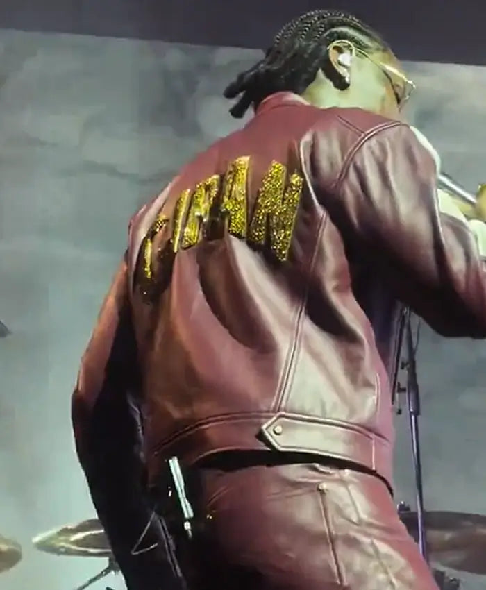 God We Trust Tour Asake Leather Jacket