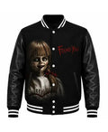 Halloween Annabelle Black Varsity Jacket