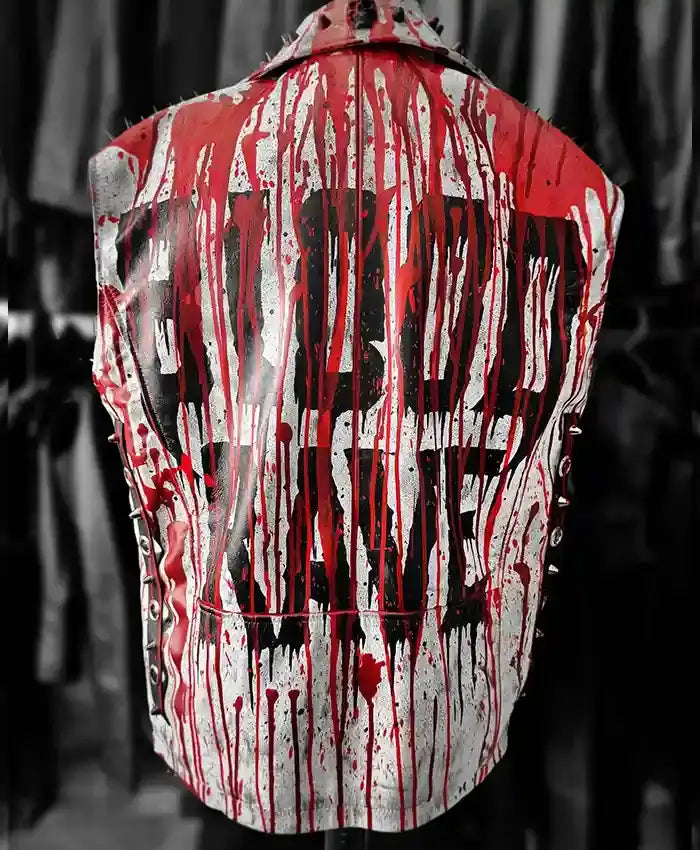 Halloween Blood Rave Vest Leather Vest