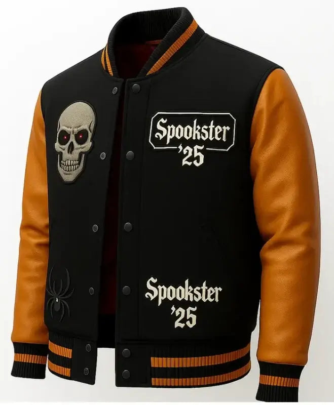 Halloween Haunted and Hype Spookster Varsity Jacket