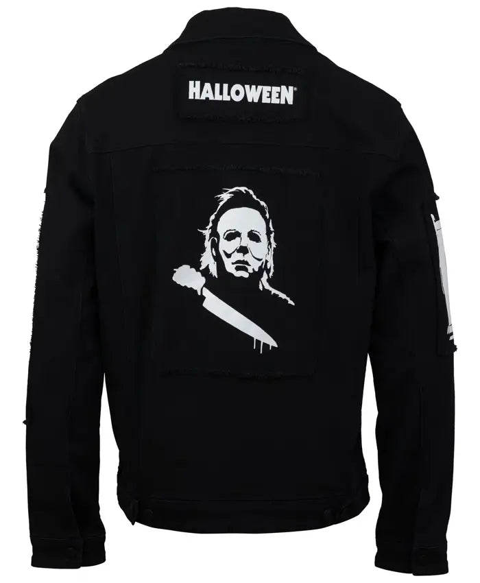 Halloween Michael Myers Black Denim Jacket