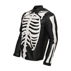 Halloween Party Skeleton Bones Leather Jacket