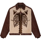 Halloween Pony Hair Bones Jacket
