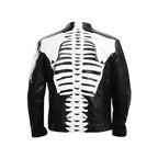 Halloween Skeleton Party  Bones Leather Black Jacket