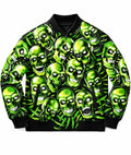 Halloween Skull Pile Bomber Jacket