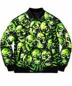 Halloween Skull Pile Bomber Jacket