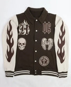 Halloween Skull x Wings Varsity Jacket