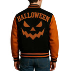 Halloween Varsity Pumpkin  Black | Orange Jacket