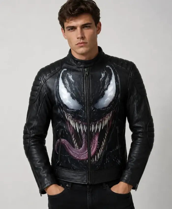 Halloween Venom Biker Leather Jacket