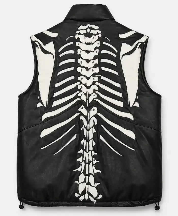 Halloween Vilanto Skeleton Leather Vest