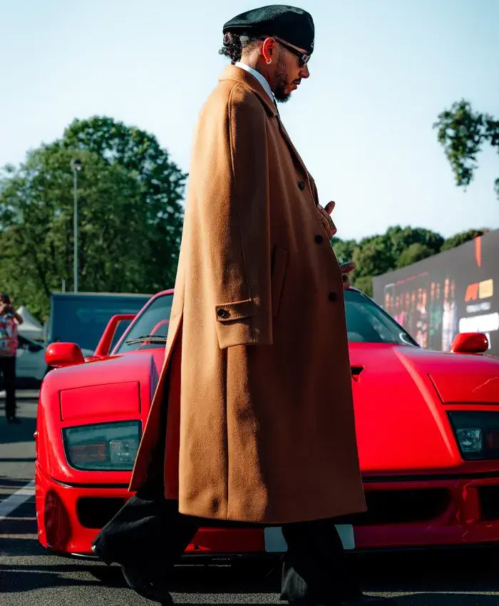 Hamilton Monza Lewis F40 Camel Wool Overcoat