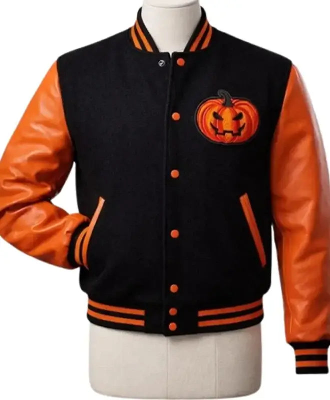 Happy Halloween Pumpkin Varsity Jacket