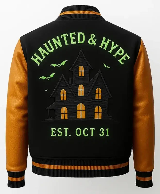 Haunted and Hype Varsity Jacket