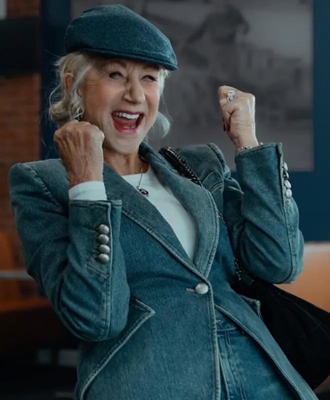 Helen Mirren MobLand S02 Denim Blazer