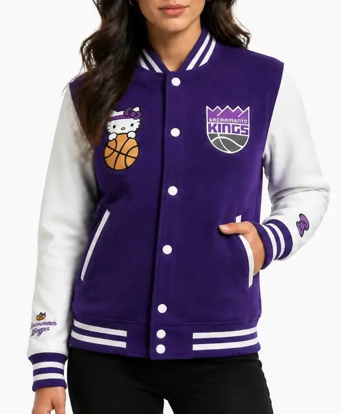 Hello Kitty Sacramento Kings Varsity Jacket