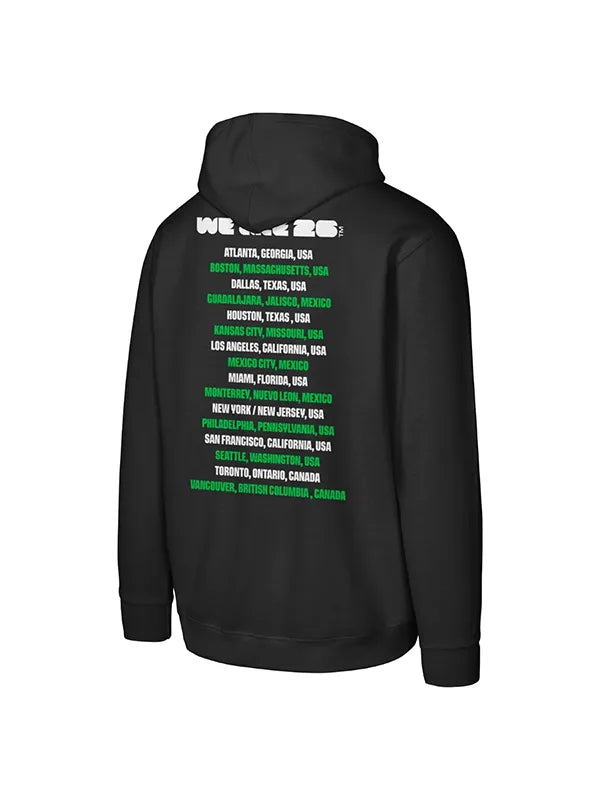 FIFA World Cup 2026 Host Cities black Hoodie