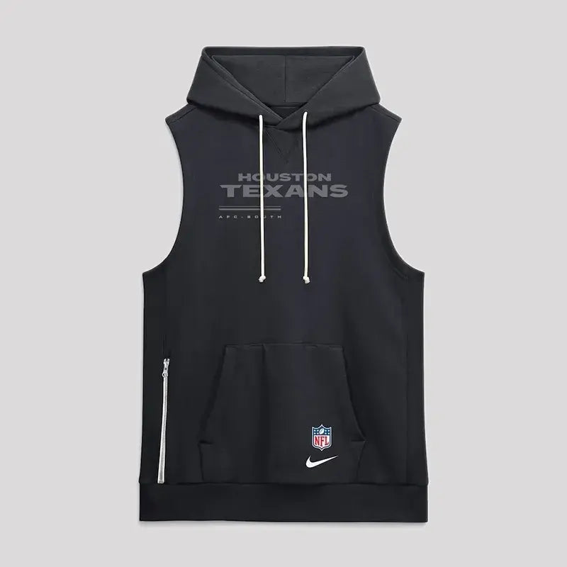 Houston Texans Nike Sideline Sleeveless Black Hoodie