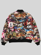 Hybrid Camo Multi Badge Padded MA-1 Zip Jacket