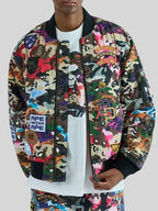 Hybrid Camo Multi Badge Padded MA-1 Zipper Jacket