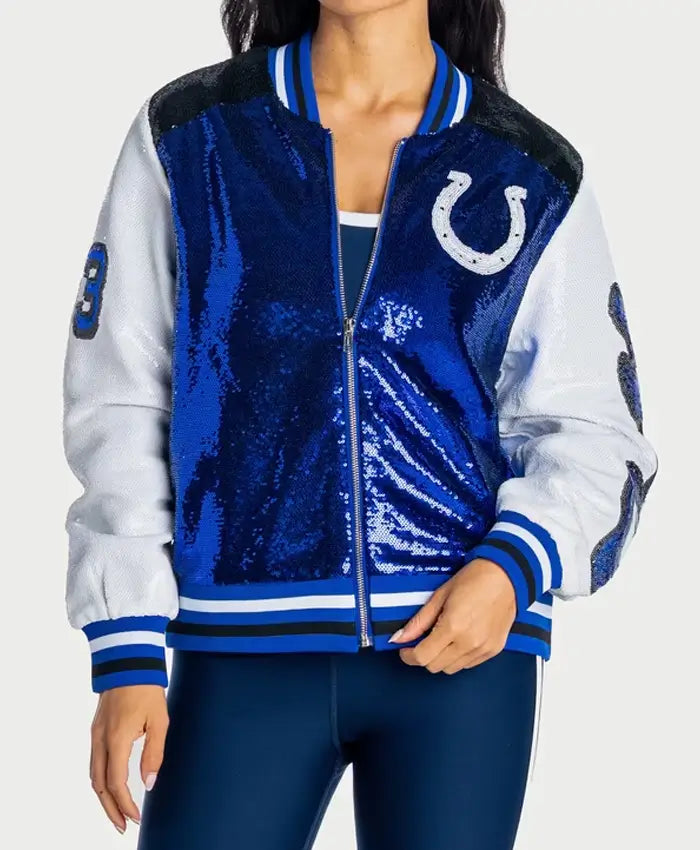 Indianapolis Colts Wild Collective Sequin Jacket