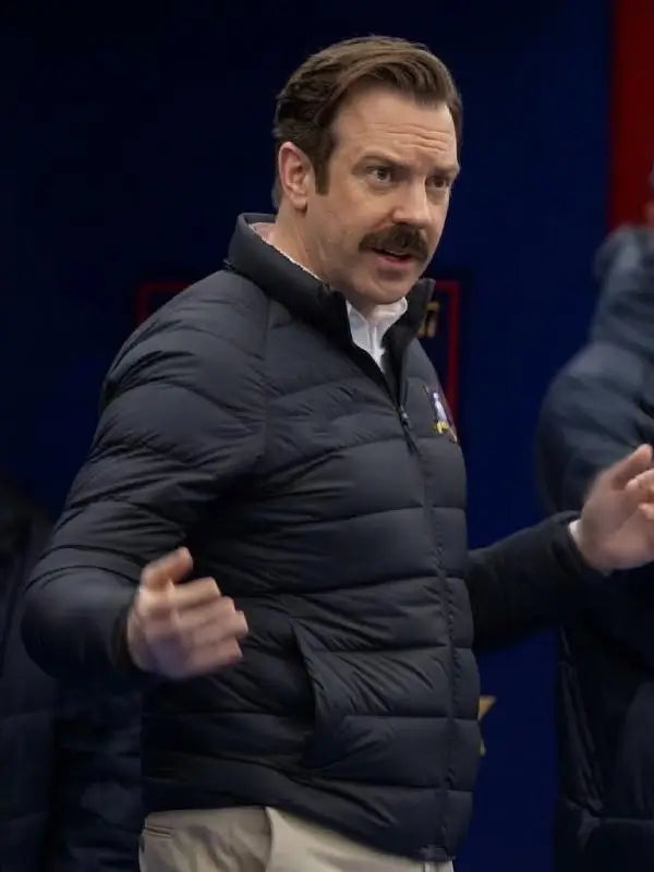 Jason Sudeikis Ted Lasso S4 Black Puffer Jacket
