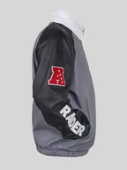 Jeff Hamilton Raiders Vegan Leather  Zip Grey & Black Jacket 