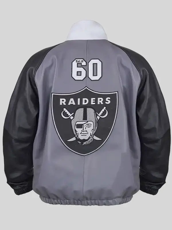 Jeff Hamilton Raiders Vegan Leather  Zip Jacket