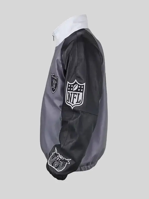 Jeff Hamilton Raiders Vegan Leather  Zip Jacket For Men & Women