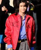Jeff Satur PFW Red Satin Jacket For Men & Women