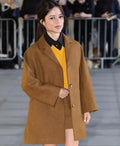 Jenna Ortega BBC Studios London Coat