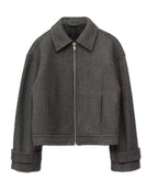 Jessica Alba Grey Wool Jacket