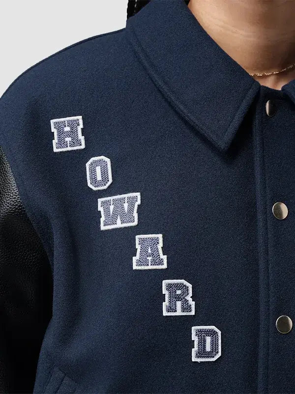 Jordan Flight x Howard University Navy Varsity Jacket