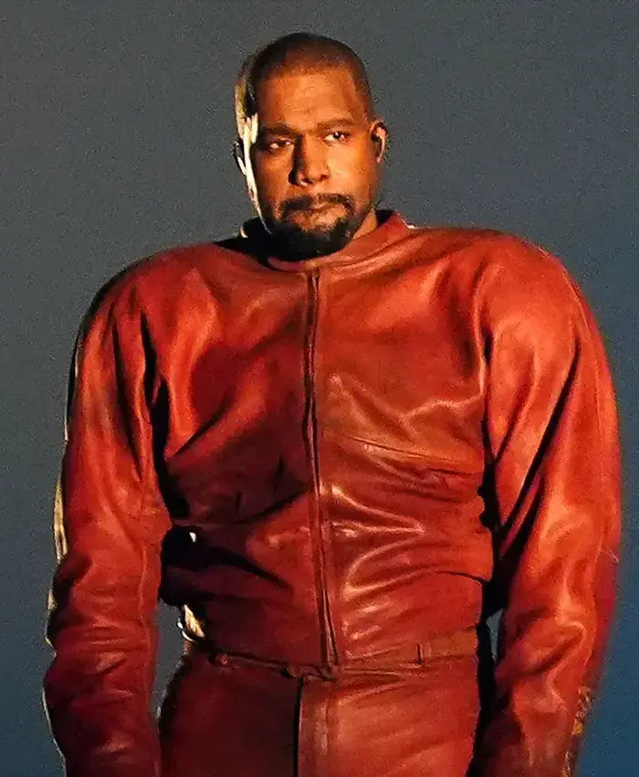 Kanye West Chicago Concert Red Leather Jacket
