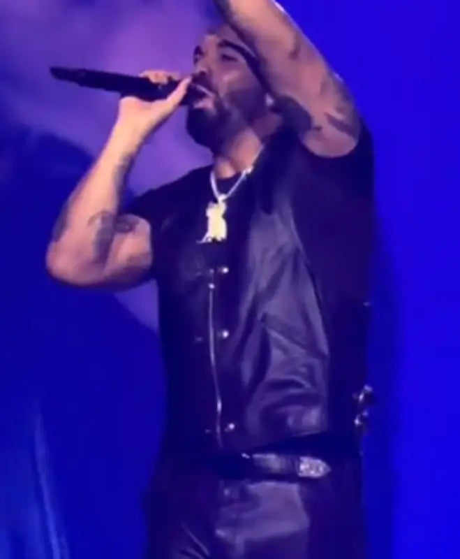 Karol G Concert Drake Leather Vest
