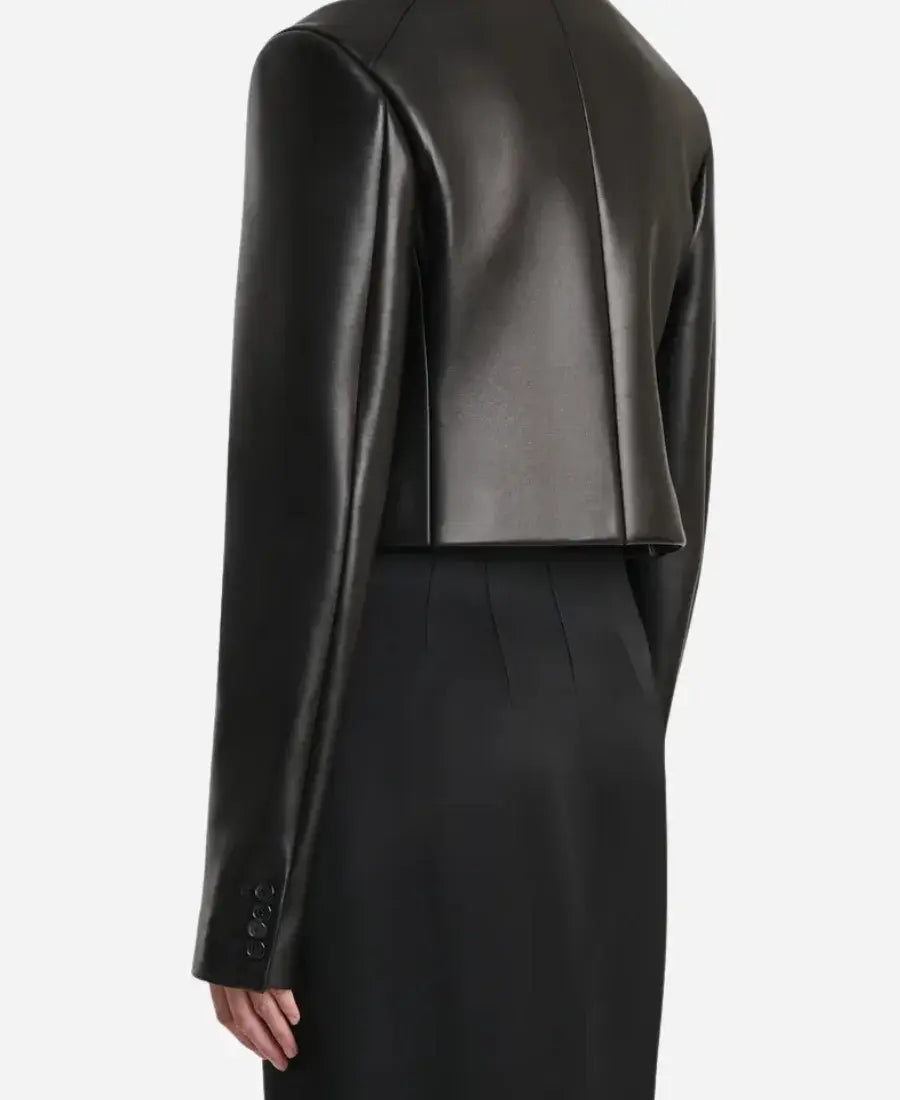 Khaite Selena Gomez San Vicente LA Leather Jacket