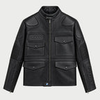 Kith BMW Black Leather Motorcycle Jacket