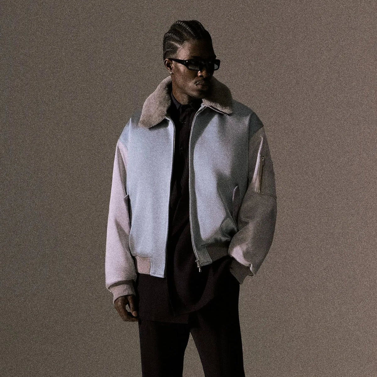 Kith  Winter 26 Satin Dax Bomber Jacket